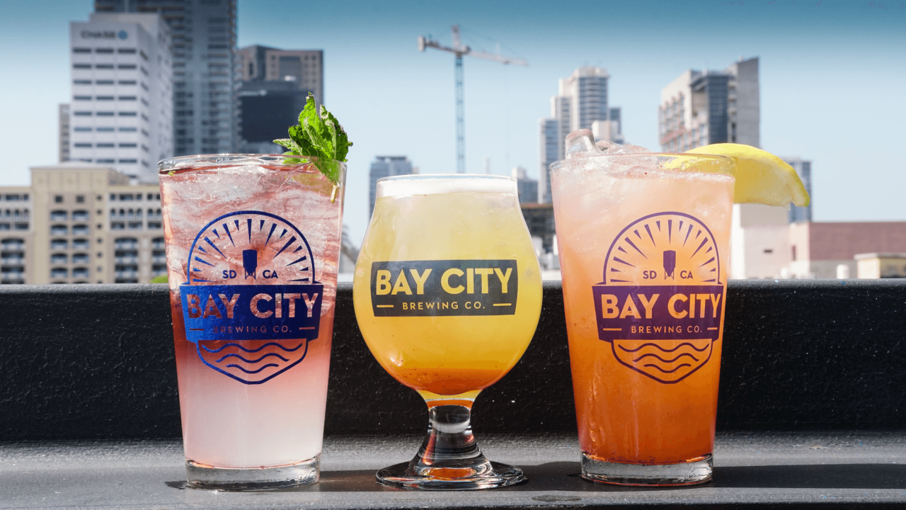 Three cocktails at bay city