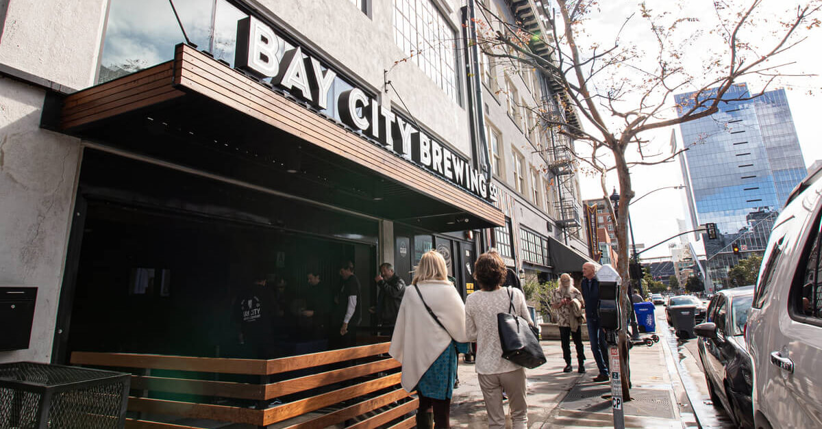 bay city brewery patio entrance