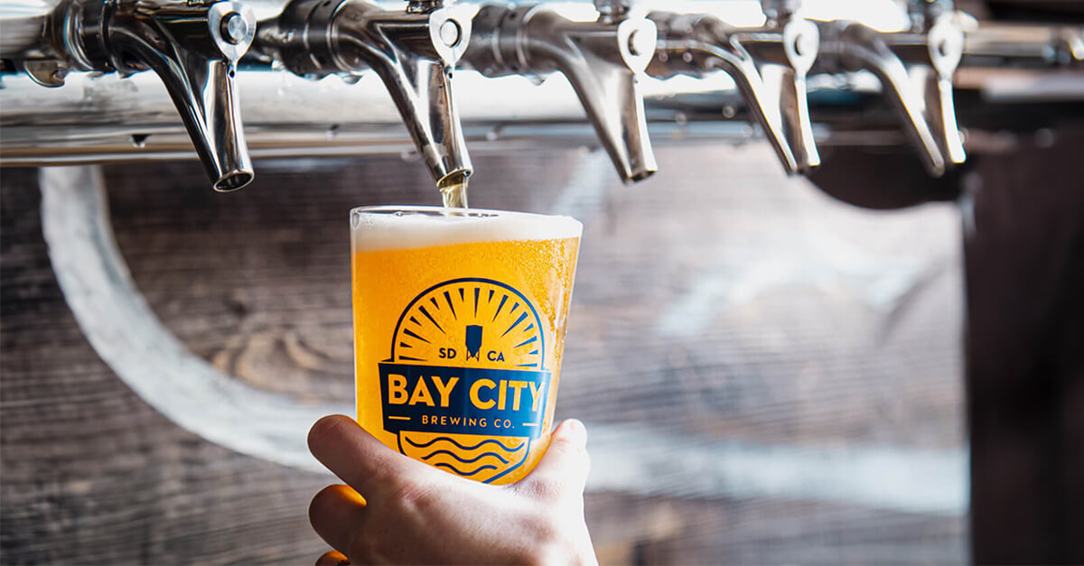 bay city pint filled from tap