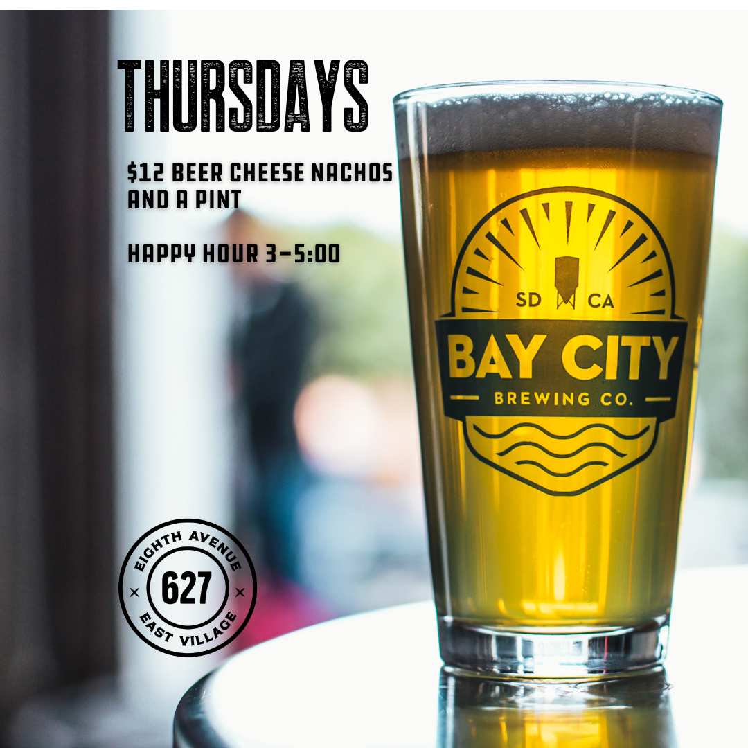 Beer Cheese Nachos and a Pint $12